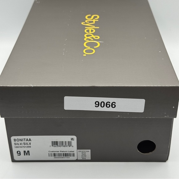 Style & Co Silver Rhinestone Dress Sandals 9M - Picture 7 of 7